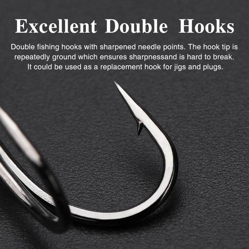 TSURINOYA Double Frog Hooks – Ultra Sharp, Durable Design - Fish & Cheaps | Fishing & Outdoor Gear