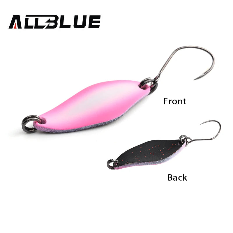 BLUX Fishing Lure 2.4g Mini Metal Spoon Area Trout Colorful Brass Copper Bait Freshwater Stream Tackle for Chub Perch Salmon