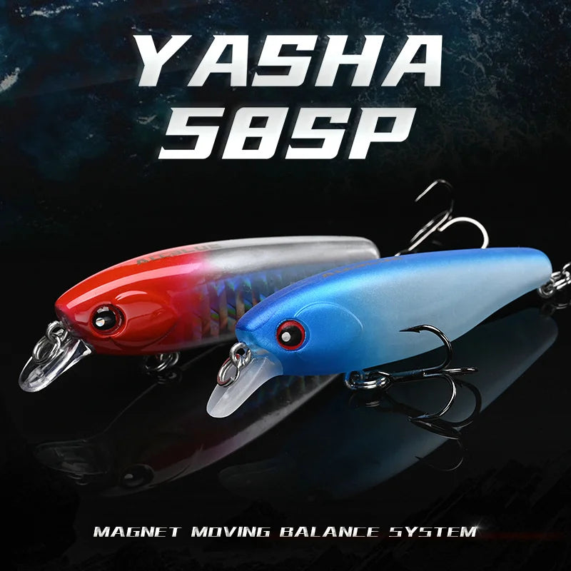 ALLBLUE YASHA 58SP Suspend Minnow 8g Jerkbait Wobbler Magnetic Longcast Fishing Lure Hard Artificial Bait Pike Aspius Tackle