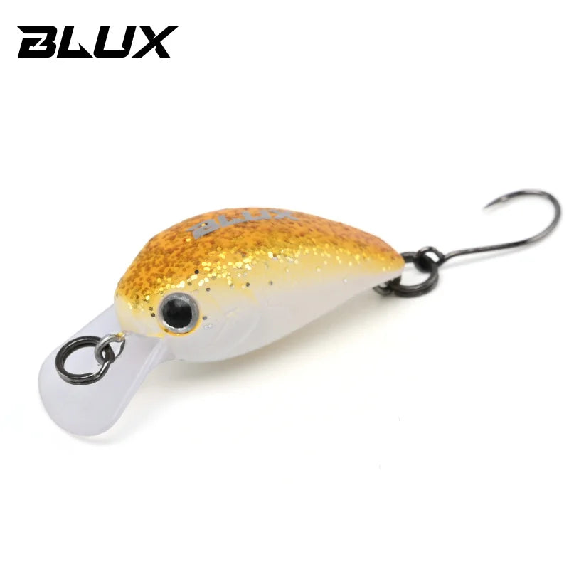 BLUX JUMP 1.9g 25mm Mini Crankbait Wobbler Trout Fishing Lure Freshwater Minnow Crank Artificial Hard Bait Fishing Tackle