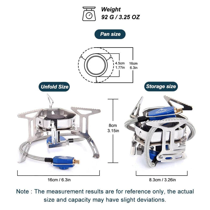 Widesea 3500W Foldable Camping Stove - Fish & Cheaps | Fishing & Outdoor Gear
