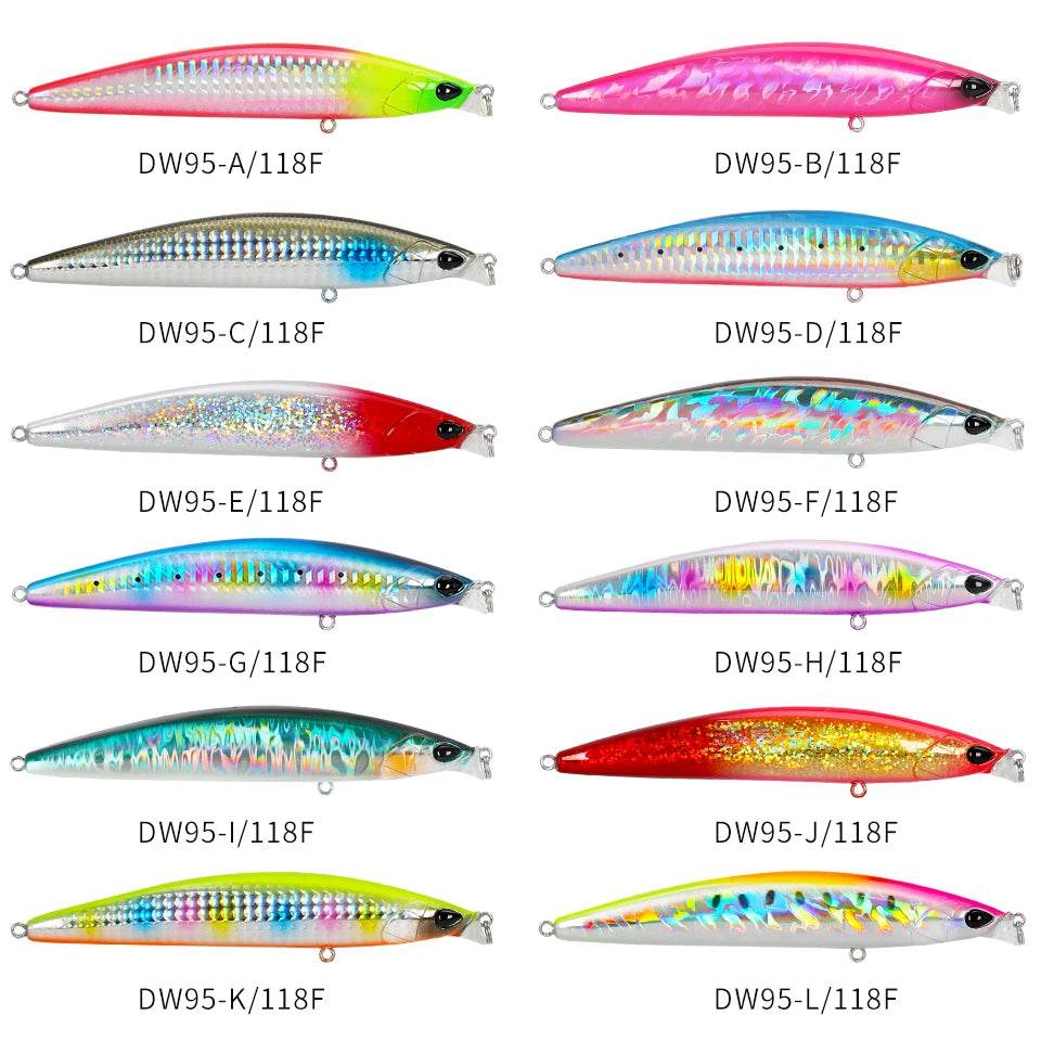 TSURINOYA 118mm Shallow Floating Minnow Set - Fish & Cheaps | Fishing & Outdoor Gear