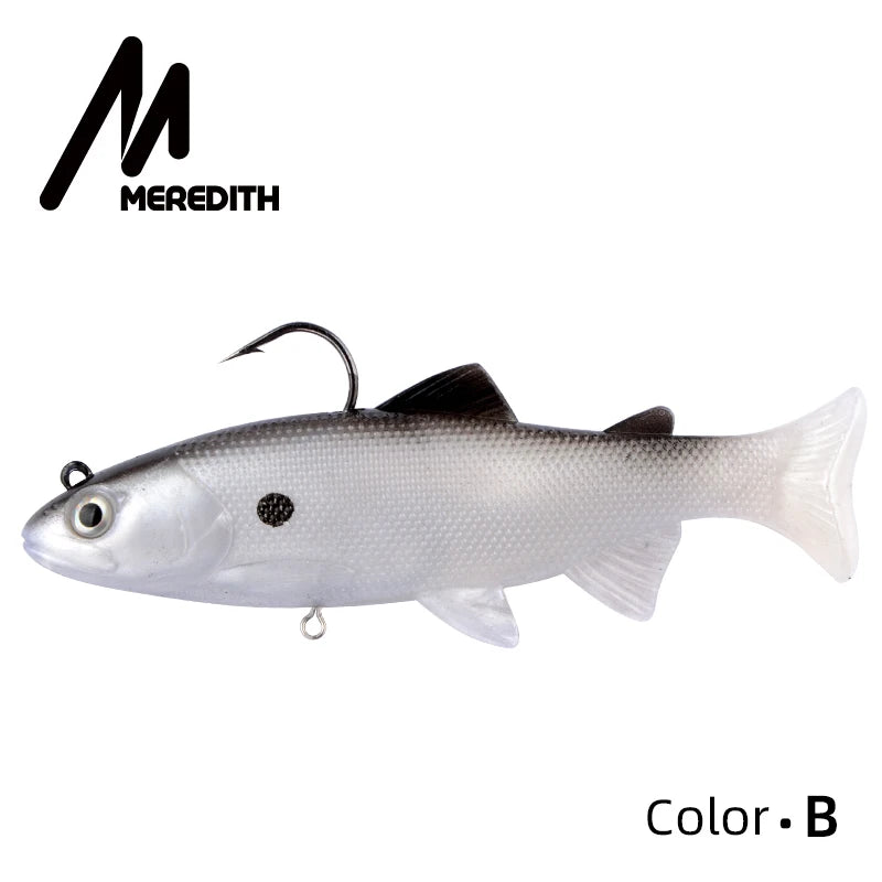 MEREDITH Trout 12cm 15cm Head PVC Fishing Lures Swimming Artificial Baits T Tail Silicone Soft Lures Swimbait Wobblers