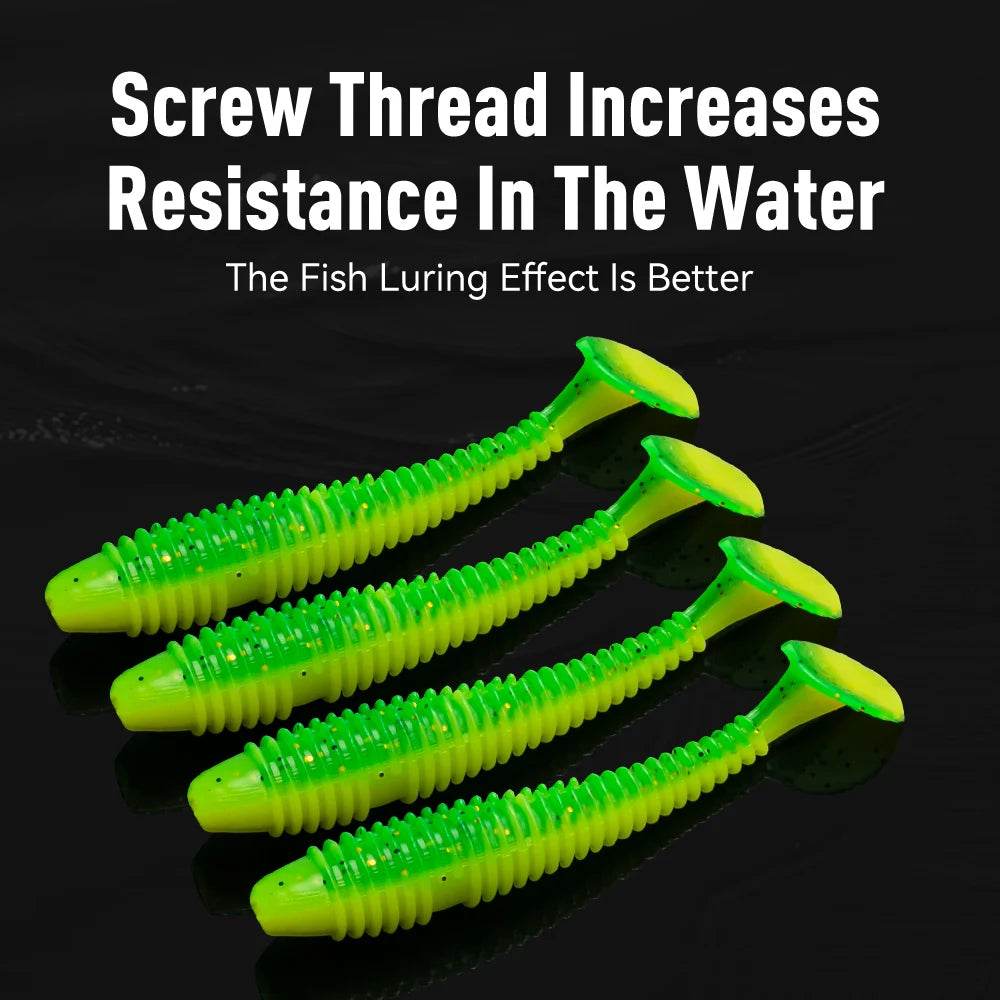 KINGDOM Screw Thread T-Tail Soft Lures - Fish & Cheaps | Fishing & Outdoor Gear