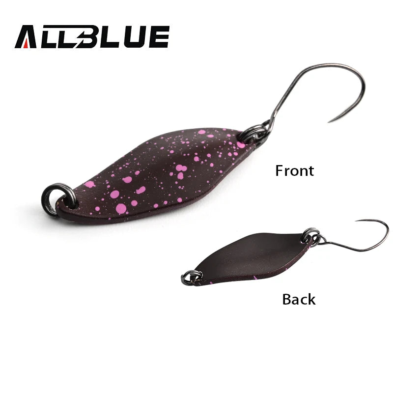 BLUX Fishing Lure 2.4g Mini Metal Spoon Area Trout Colorful Brass Copper Bait Freshwater Stream Tackle for Chub Perch Salmon