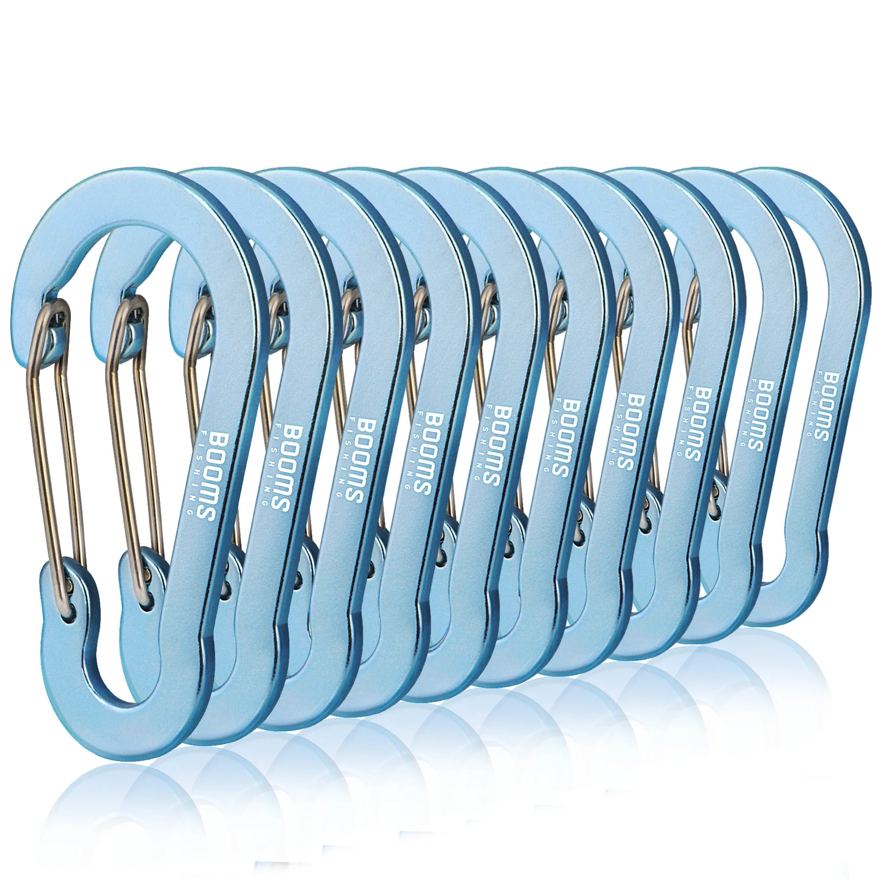 Booms Fishing CC5 Alloy Carabiner Clip – 10 Pack