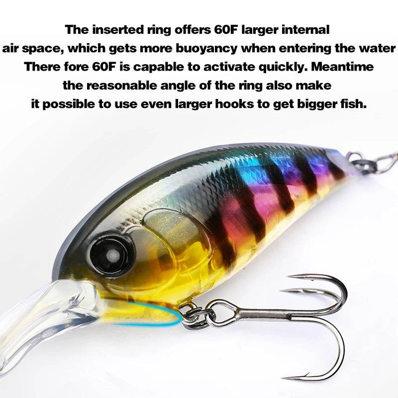 TSURINOYA 60F Crankbait – Long Casting Floating Lure - Fish & Cheaps | Fishing & Outdoor Gear