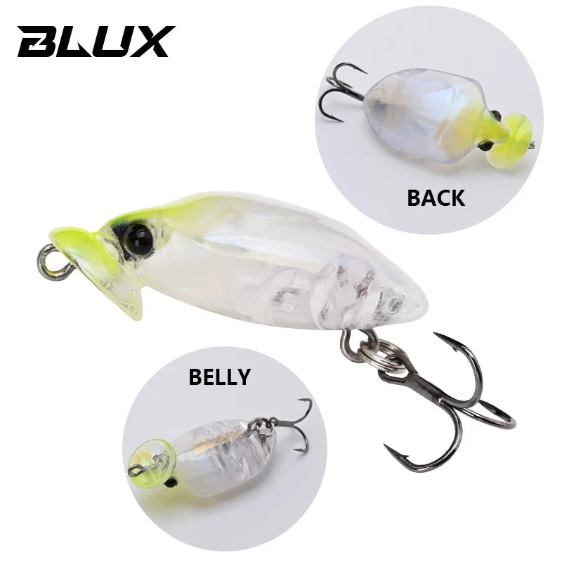 BLUX STINKBUG Insect Fishing Lure 31mm 2.5g BFS Topwater Crankbait Rolling Crank Freshwater Popper Bait Creek Trout Tackle