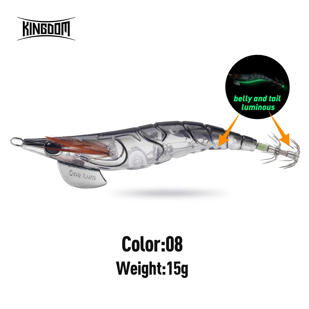 Kingdom Egi Squid Bait Artificial Jigging Lures Slow Sinking Squid Hooks Sea Fishing Octopus Cuttlefish Luminous Tackle Lure