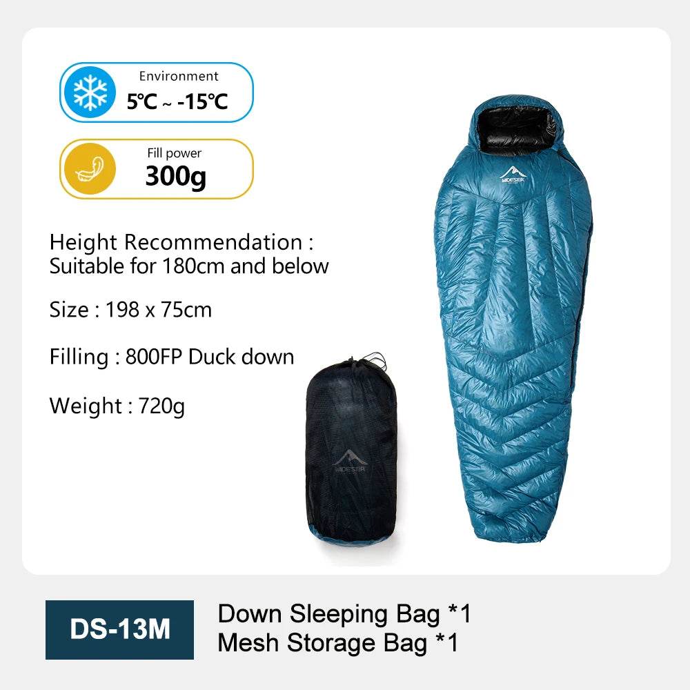 Widesea Ultralight Duck Down Winter Sleeping Bag - Fish & Cheaps | Fishing & Outdoor Gear