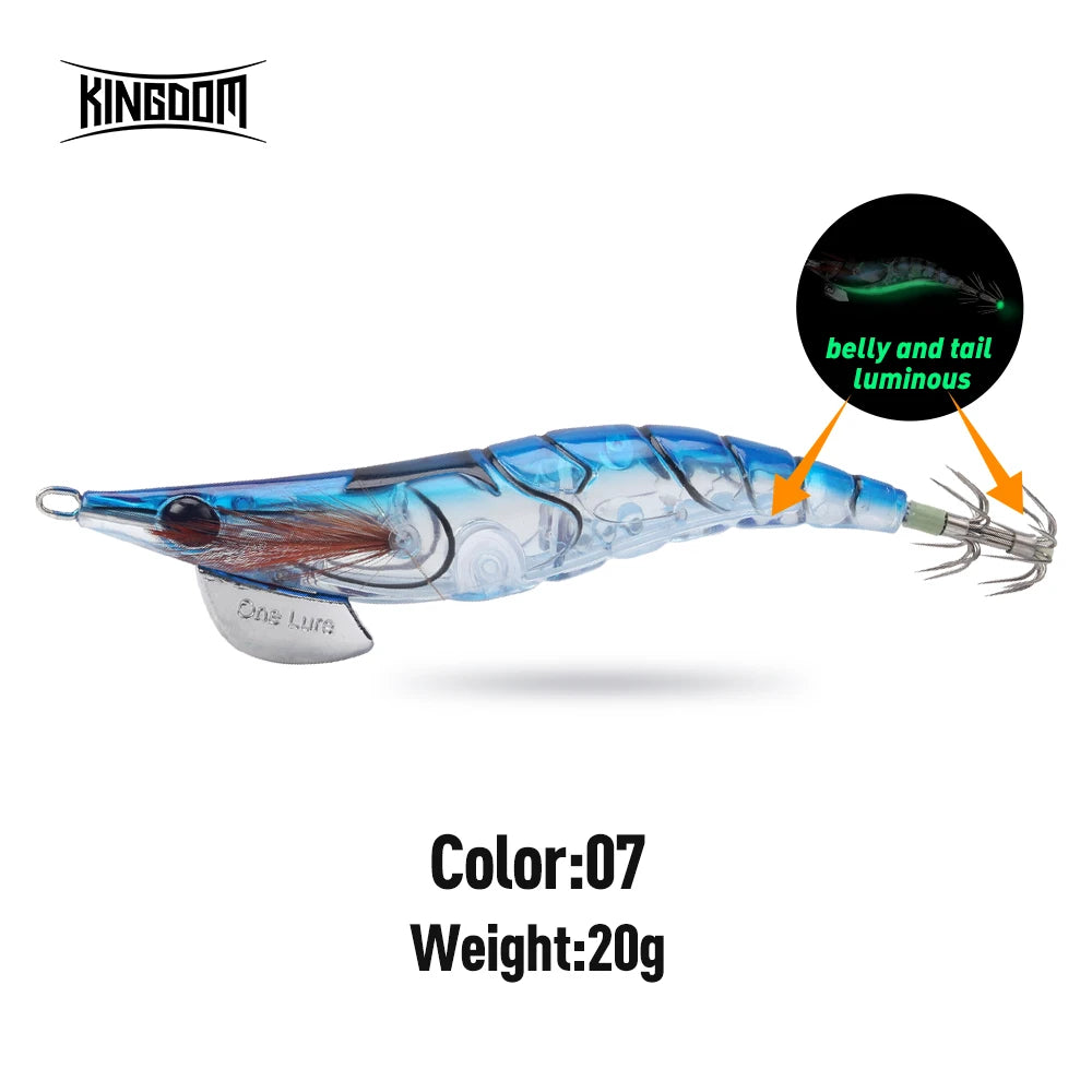 Kingdom Egi Squid Bait Artificial Jigging Lures Slow Sinking Squid Hooks Sea Fishing Octopus Cuttlefish Luminous Tackle Lure