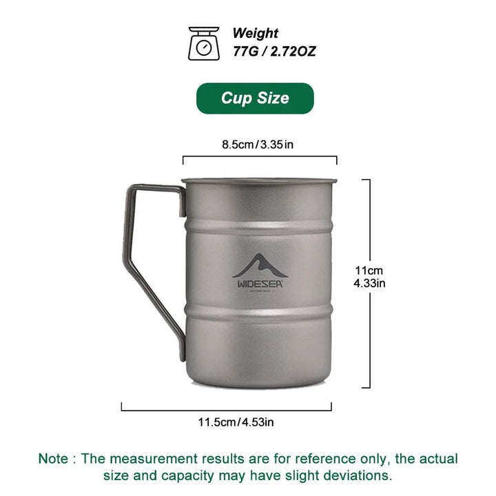 Widesea Titanium Camping Mug — Ultra-light 500ml Cup - Fish & Cheaps | Fishing & Outdoor Gear