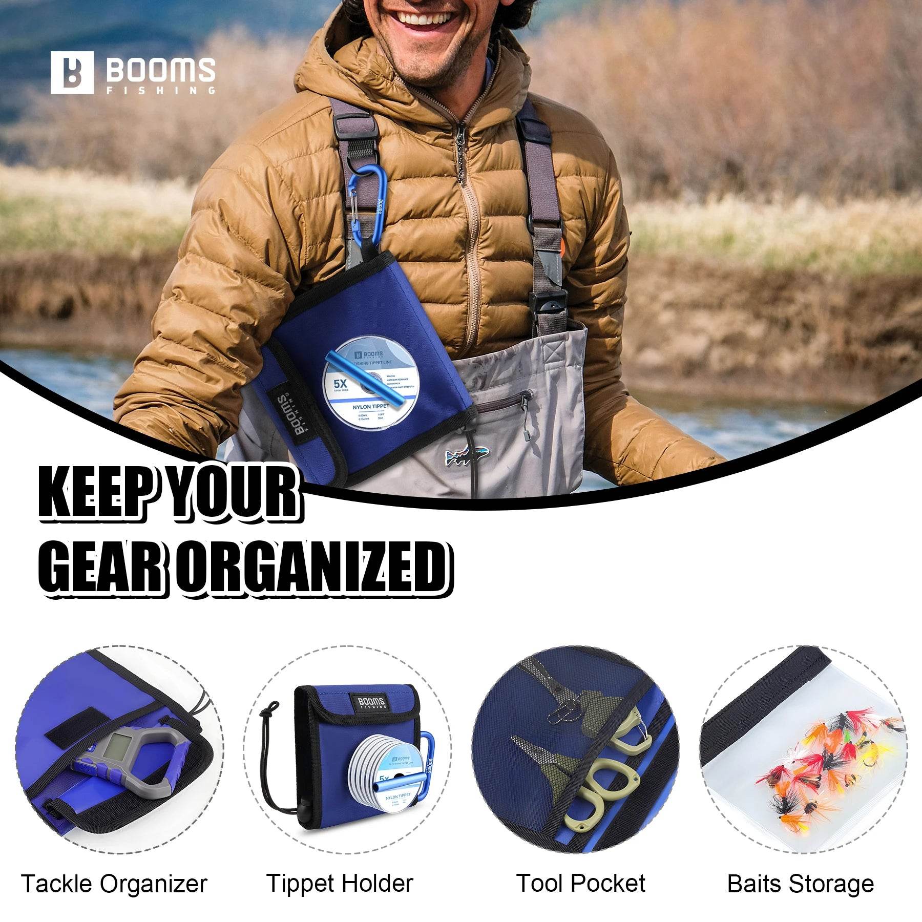 Booms 12-Pocket Tackle Accessory Storage Bag - Fish & Cheaps | Fishing & Outdoor Gear