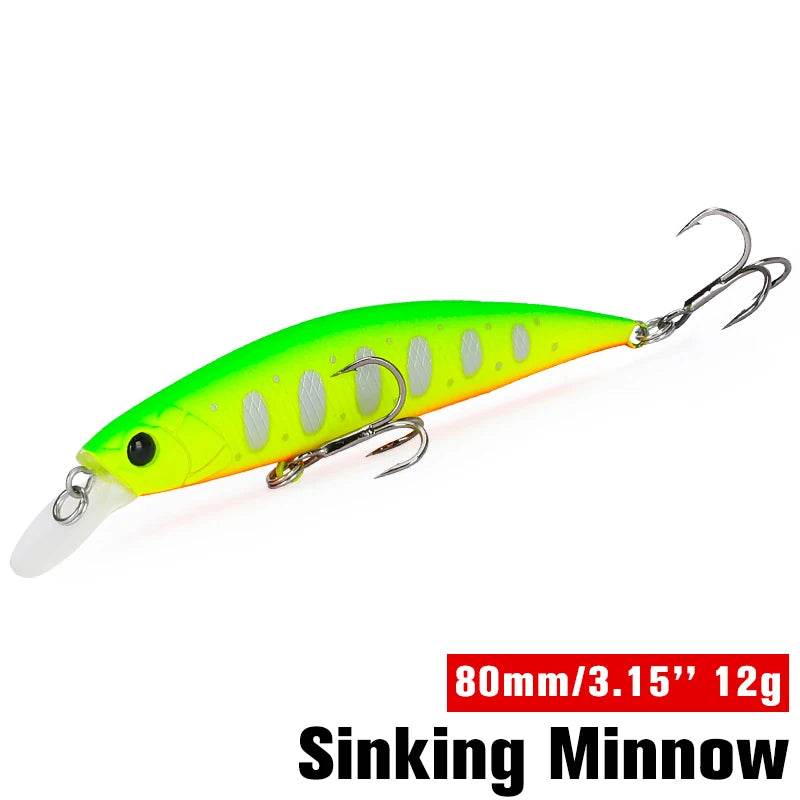 TSURINOYA 80S Sinking Minnow – 8cm Hard Bait - Fish & Cheaps | Fishing & Outdoor Gear