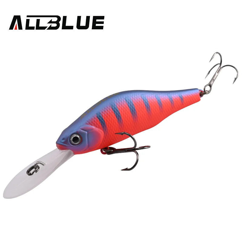 ALLBLUE HUNCH 70SP DR Professional Fishing Lure 70mm 10g Suspend Wobbler Minnow Depth 1.5-2m Bass Pike Artificial Bait Tackle