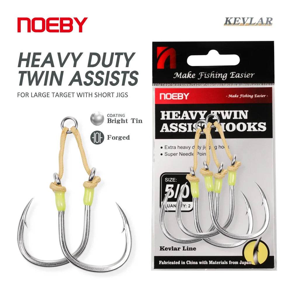 Noeby Heavy Duty Twin Assist Hook - Fish & Cheaps | Fishing & Outdoor Gear