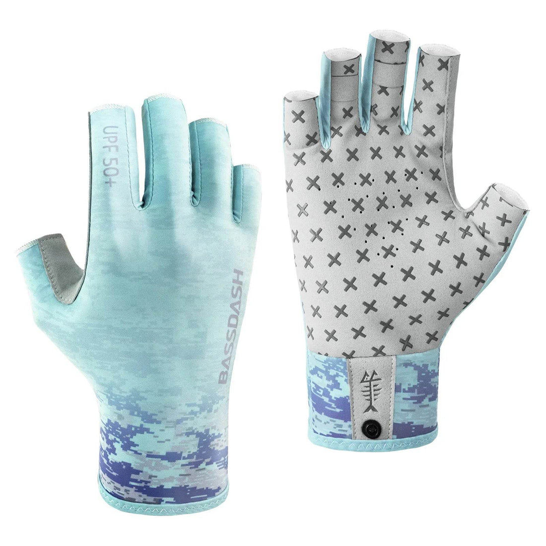 BASSDASH 3/4 Finger UPF 50+ Sun Gloves - Fish & Cheaps | Fishing & Outdoor Gear