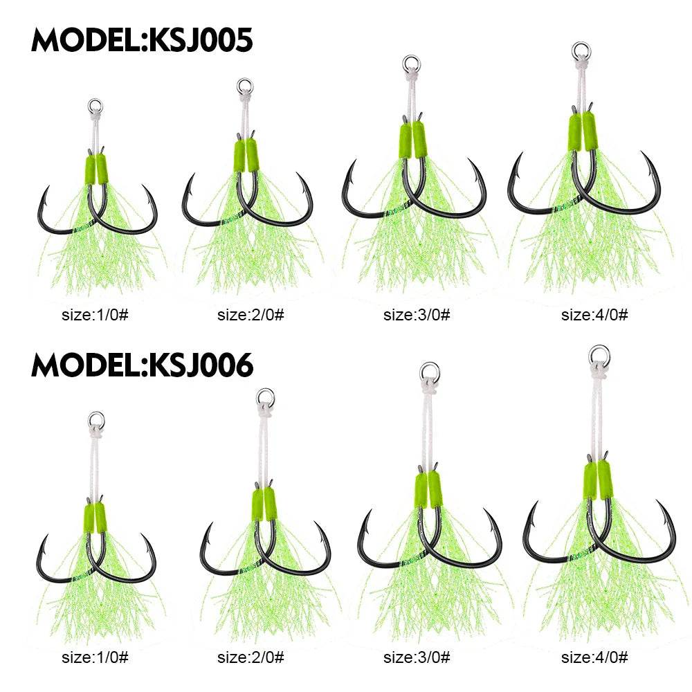 PROBEROS Jig Tail Assist Hooks: High Carbon, Ultra Reliable - Fish & Cheaps | Fishing & Outdoor Gear