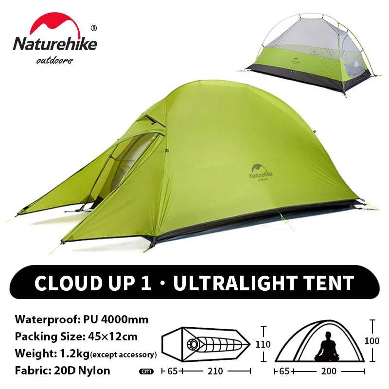 Naturehike Cloud Up 2 Ultralight Trekking Tent - Fish & Cheaps | Fishing & Outdoor Gear