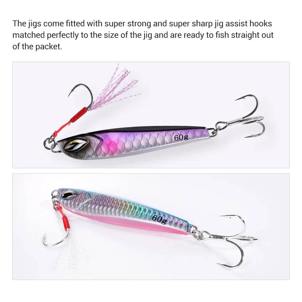 Noeby Sardine Slide Metal Jig 60g – Long Casting Lure - Fish & Cheaps | Fishing & Outdoor Gear