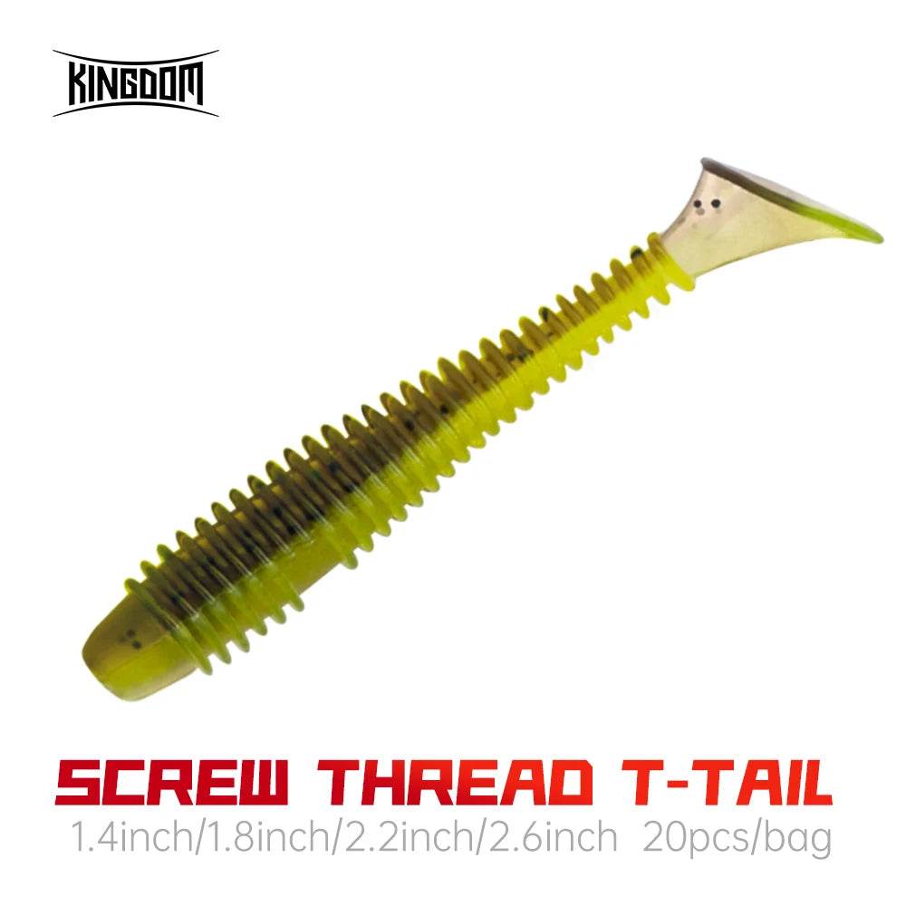 KINGDOM Screw Thread T-Tail Soft Lures - Fish & Cheaps | Fishing & Outdoor Gear