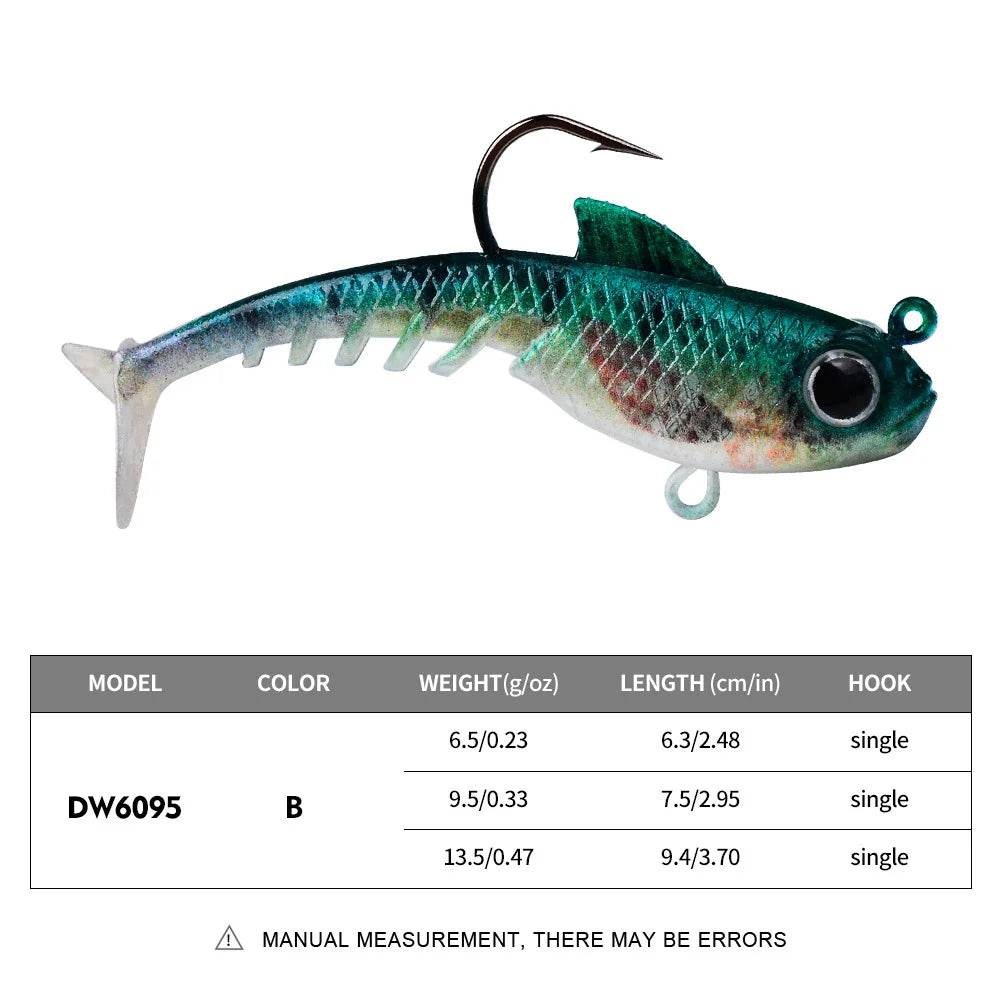PROBEROS T Tail Soft Lure – Versatile Freshwater Performer - Fish & Cheaps | Fishing & Outdoor Gear