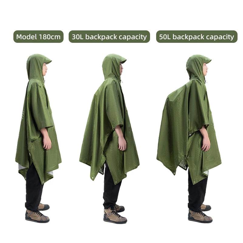 Qunature 3-in-1 Waterproof Raincoat – Versatile Outdoor Shelter - Fish & Cheaps | Fishing & Outdoor Gear
