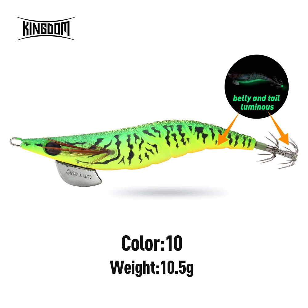 Kingdom Egi Squid Bait Artificial Jigging Lures Slow Sinking Squid Hooks Sea Fishing Octopus Cuttlefish Luminous Tackle Lure
