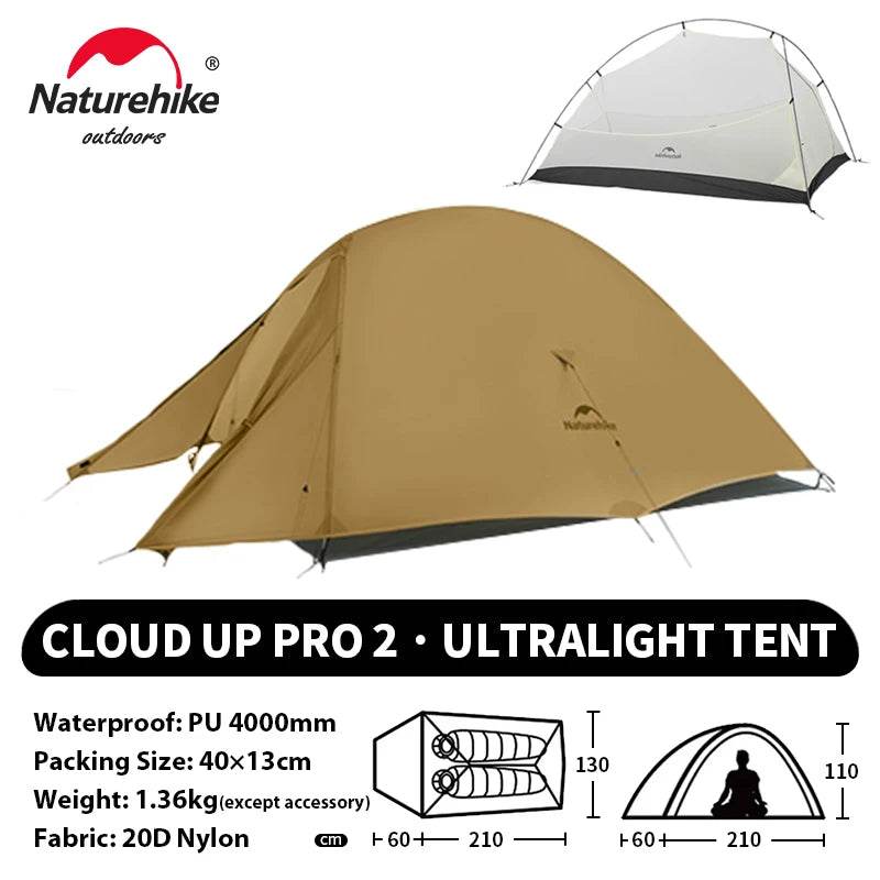 Naturehike Cloud Up 2 Ultralight Trekking Tent - Fish & Cheaps | Fishing & Outdoor Gear