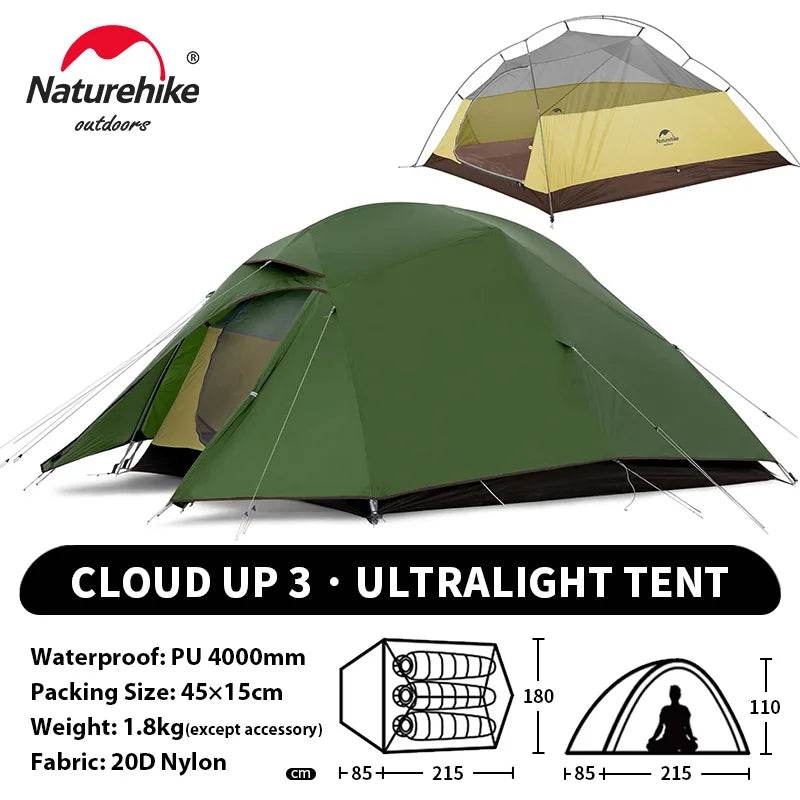 Naturehike Cloud Up 2 Ultralight Trekking Tent - Fish & Cheaps | Fishing & Outdoor Gear