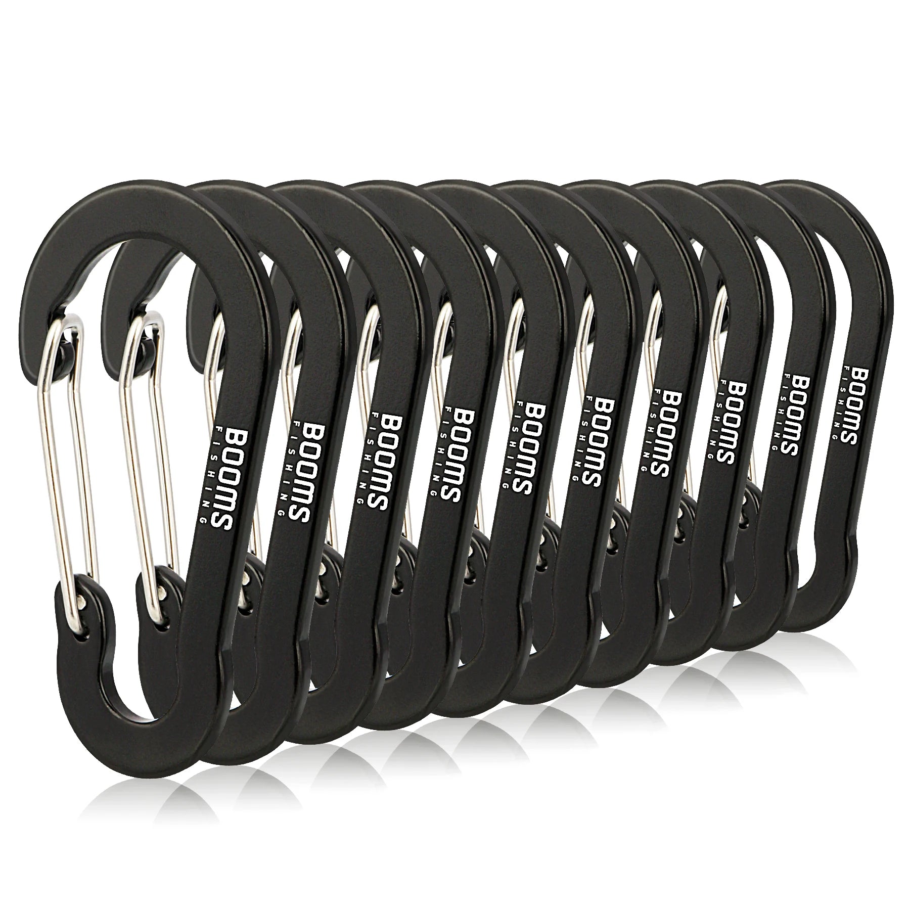 Booms Fishing CC5 Alloy Carabiner Clip – 10 Pack