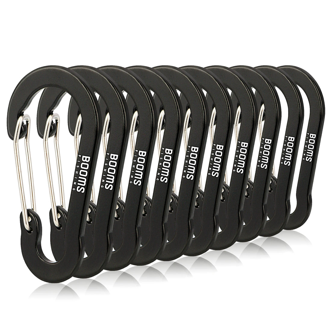 Booms Fishing CC5 Alloy Carabiner Clip – 10 Pack