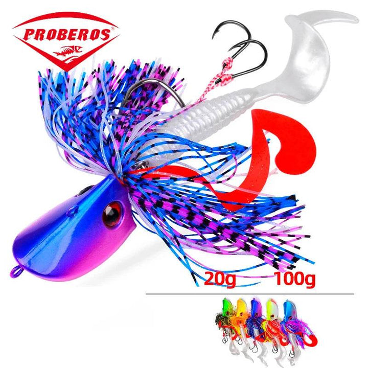 PROBEROS Big Head Jig – Rolling Tail Soft Bait Lure - Fish & Cheaps | Fishing & Outdoor Gear