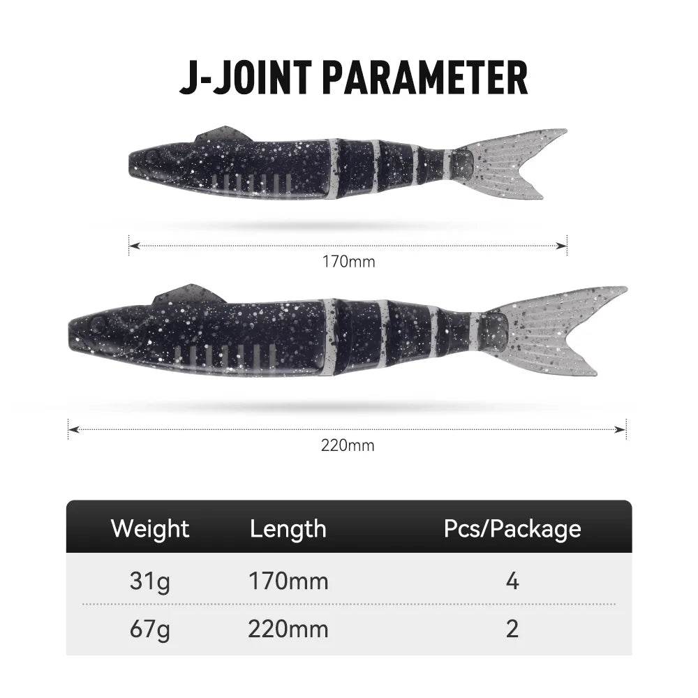Kingdom Jointed Soft Swimbait – Monster Bite Series - Fish & Cheaps | Fishing & Outdoor Gear