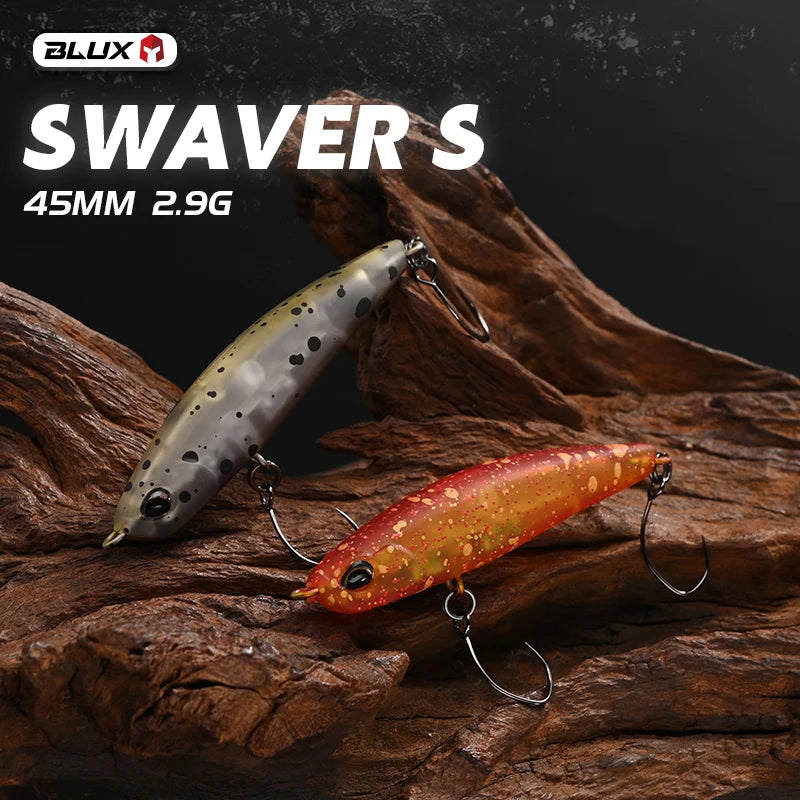 BLUX SWAVER S 45mm 2.9g Lipless Sinking Pencil Plug Fishing Lure Stream Area Trout Plastic Stick Saltwater Artificial Bait