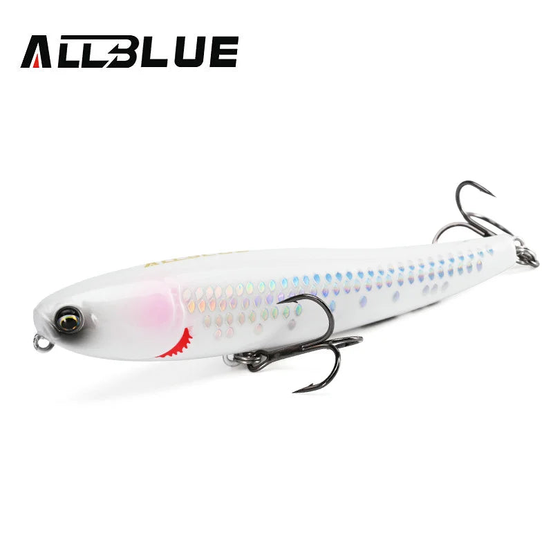ALLBLUE BULLET MULLET 80mm/100mm Topwater Pencil Surface Walker Floating Fishing Lure Walk The Dog Saltwater Bass Hard Bait