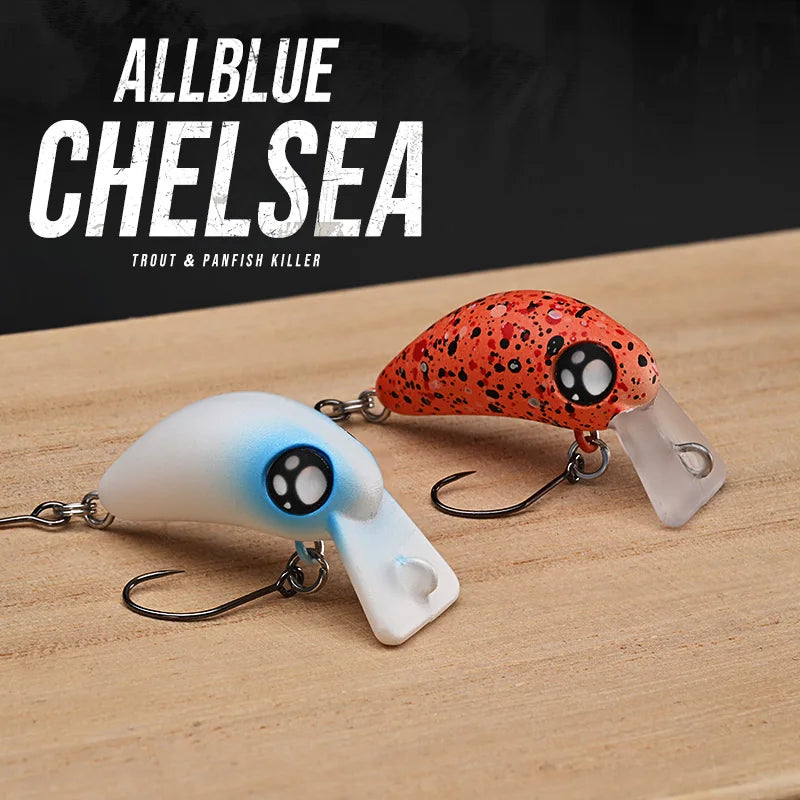 BLUX CHELSEA 1.8g 26mm Mini Slow Sinking Crankbait Wobbler Trout Fishing Lure Freshwater Minnow Artificial Hard Bait Tackle