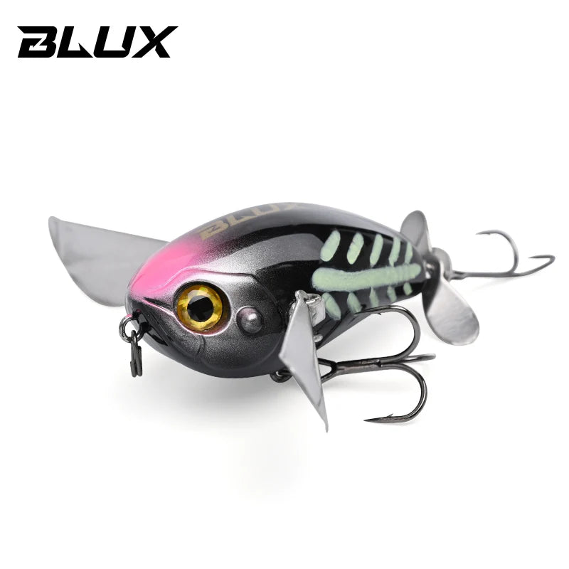 BLUX Micro BUTTIN Pompadour Topwater Crawler 6.5G Wobbler Noisy Fishing Lure Crankbait Freshwater Bass Perch Artificial Bait