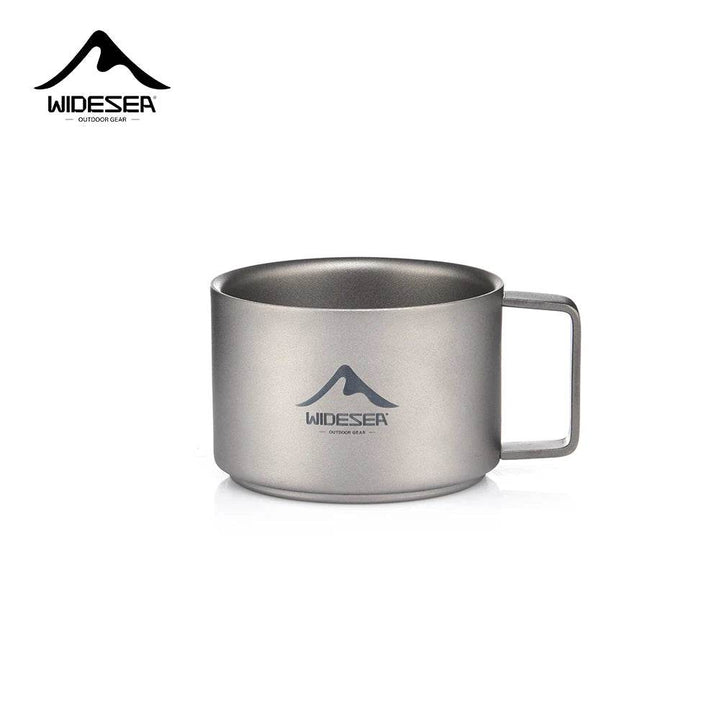 Widesea Titanium Camping Coffee Cup & Mixing Spoon - Fish & Cheaps | Fishing & Outdoor Gear