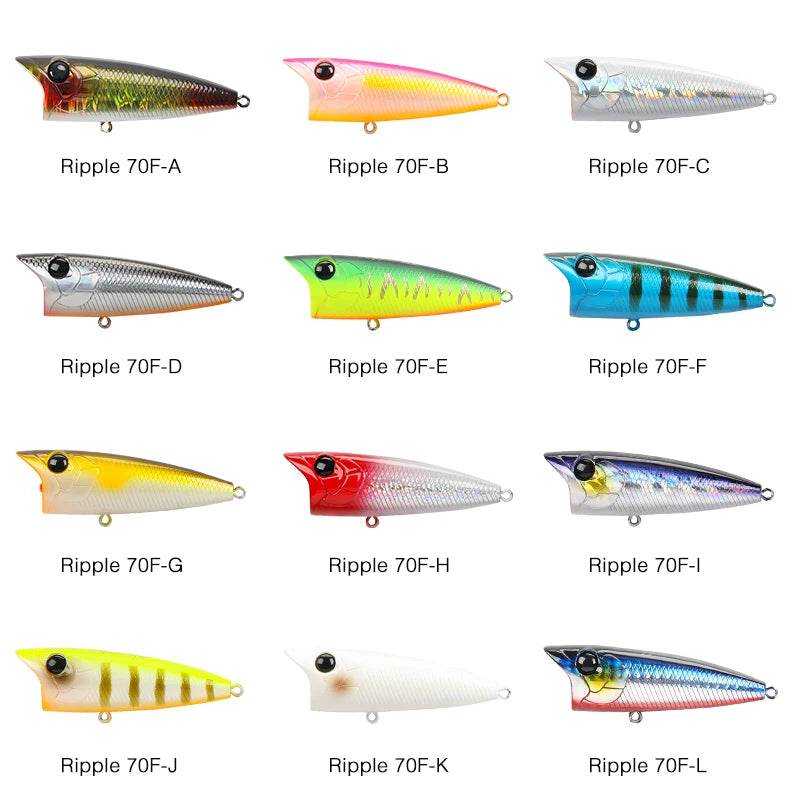 TSURINOYA 70F Popper Ripple – Surface Casting Lure - Fish & Cheaps | Fishing & Outdoor Gear