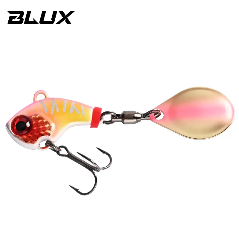 BLUX CYCLONE Tail Spinner 1/4oz 3/8oz Shad Metal Vib Casting Shore Jig Bait Copper Blade Spoon Freshwater Bass Fishing Lure