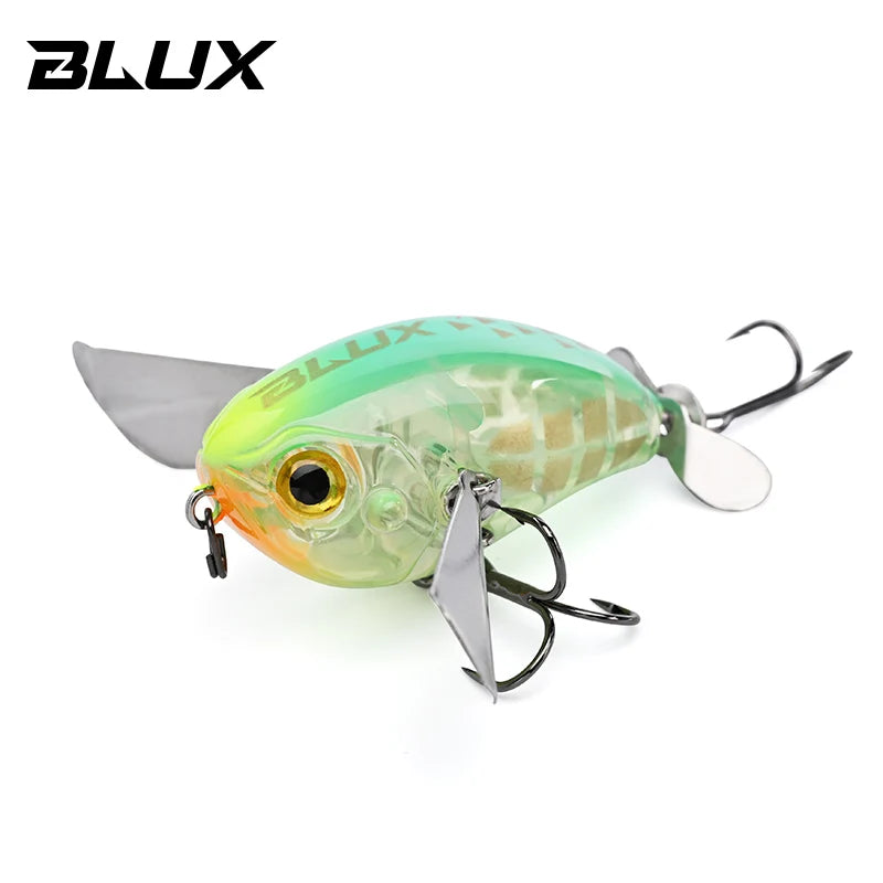 BLUX Micro BUTTIN Pompadour Topwater Crawler 6.5G Wobbler Noisy Fishing Lure Crankbait Freshwater Bass Perch Artificial Bait