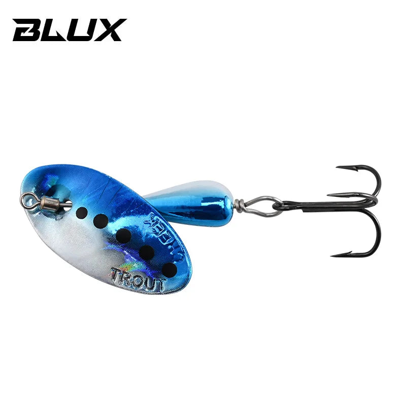 BLUX AR-S Blade Rotating Spinner 3.5g Metal Lure Brass Hard Artificial Spoon Bait Copper Freshwater Creek Trout Fishing Tackle