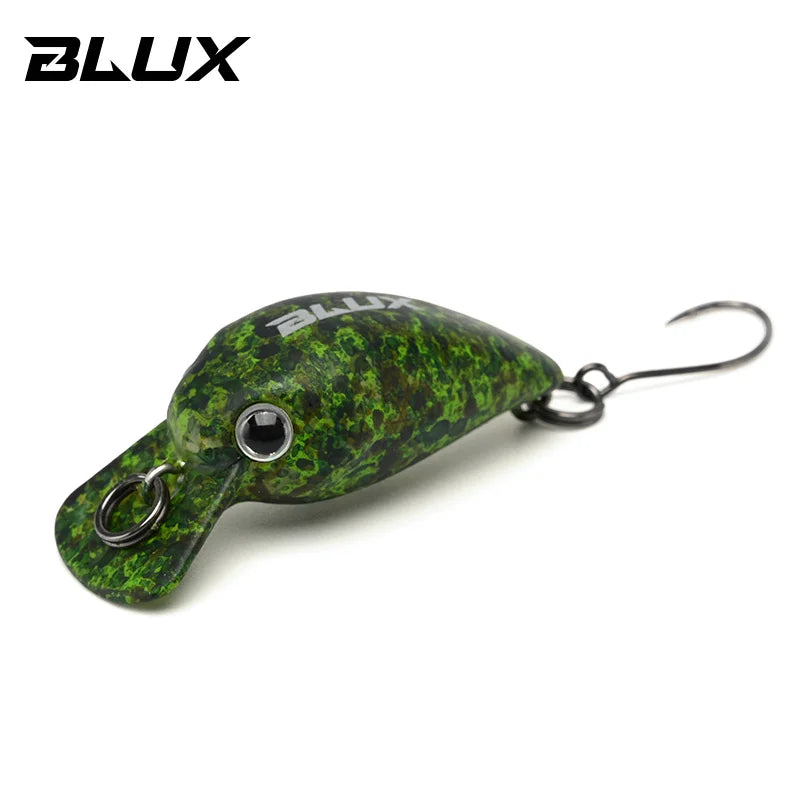BLUX JUMP 1.9g 25mm Mini Crankbait Wobbler Trout Fishing Lure Freshwater Minnow Crank Artificial Hard Bait Fishing Tackle