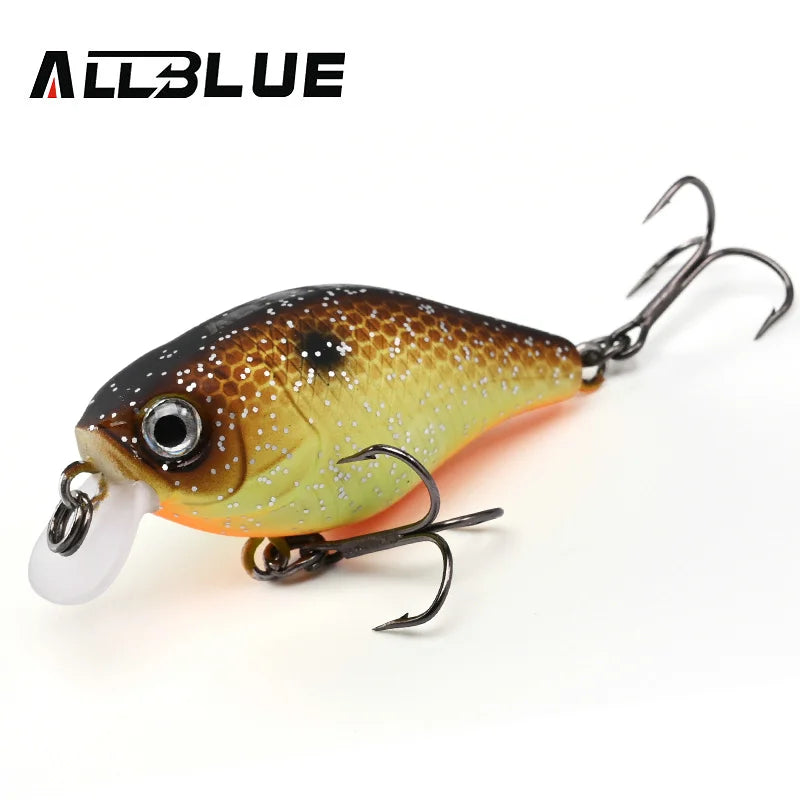 ALLBLUE PLUMP 38SR Crankbait 38mm 4g Shallow Rattle Floating Wobbler Hard Fishing Lure Minnow Artificial Crank Bass Trout Tackle