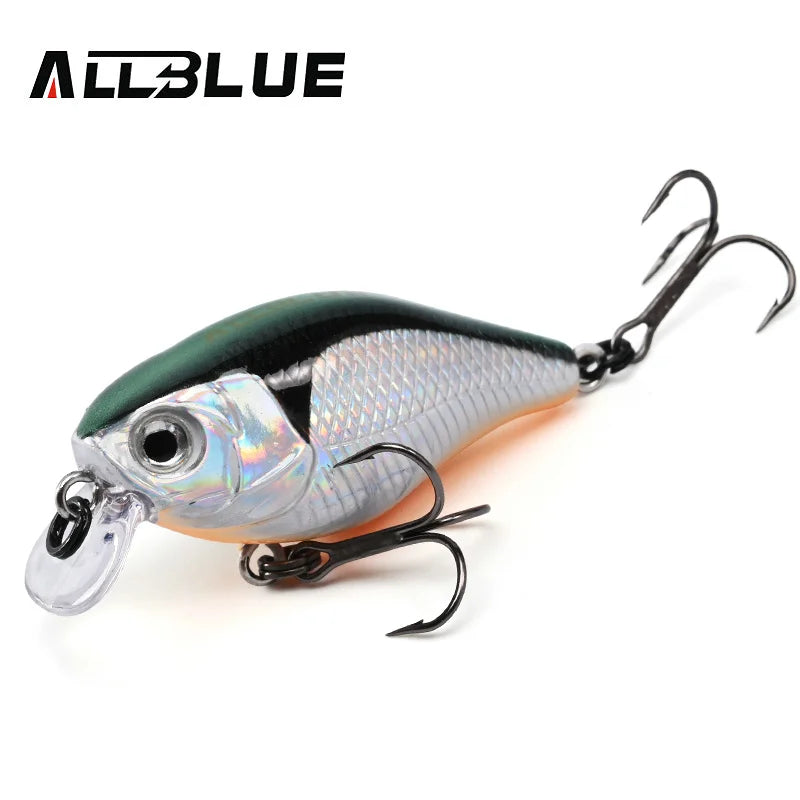 ALLBLUE PLUMP 38SR Crankbait 38mm 4g Shallow Rattle Floating Wobbler Hard Fishing Lure Minnow Artificial Crank Bass Trout Tackle