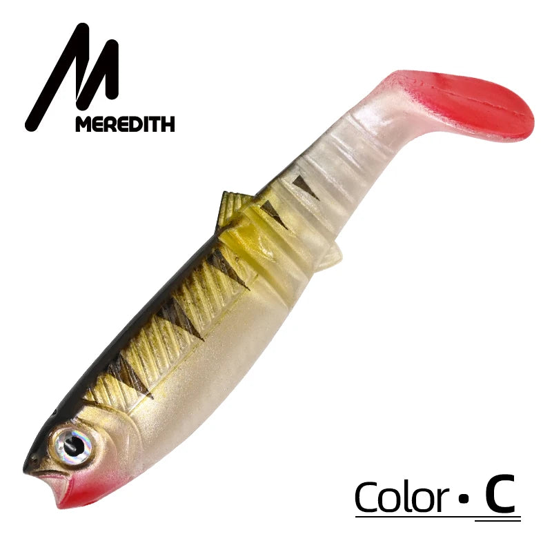MEREDITH 10PCS 5.5g 8cm Lures Fishing Lures Artificial soft Fishing Baits Cannibal Fishing Fish Soft Lures Shads  JX62-08