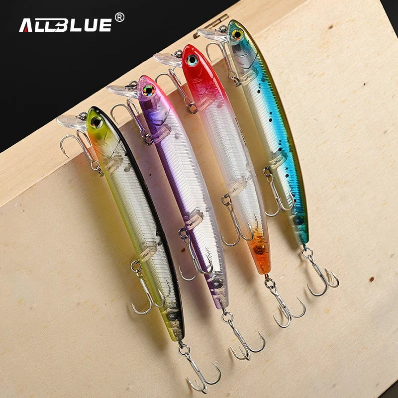 ALLBLUE K-0 Minnow Top Water Wobbler 115mm 13g Fishing Lure Floating Jerkbaits Shallow Diving Hard Bait 0-0.3M Pike Bass Tackle