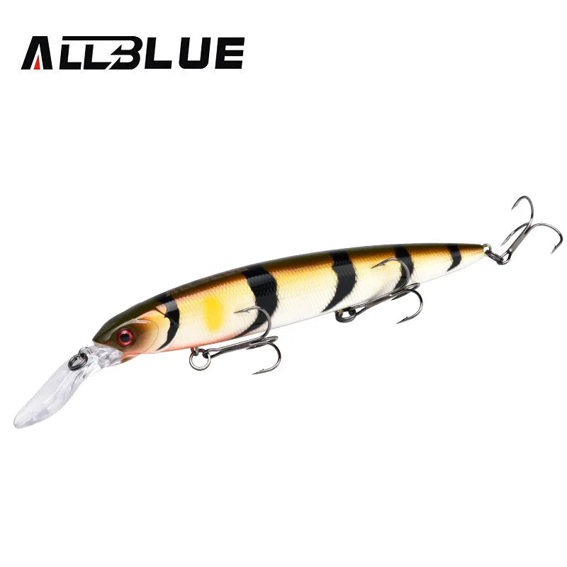 ALLBLUE GEKKO 132SF Fishing Lure 132mm 22g Wobbler Slow Floating Minnow Longbill Crankbait Pike Plastic Bait Fishing Tackle