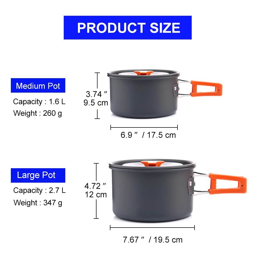 Widesea Aluminium Camping Pot — Group Outdoor Cookware - Fish & Cheaps | Fishing & Outdoor Gear